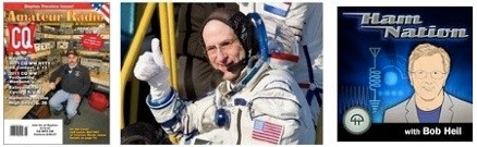 CQ magazine, astronaut Pettit, Ham Nation logo.